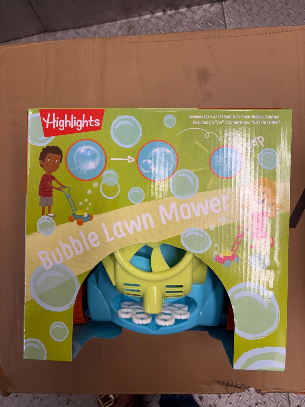 Bubble Lawn Mower - Blue & Lime Bubble Toy